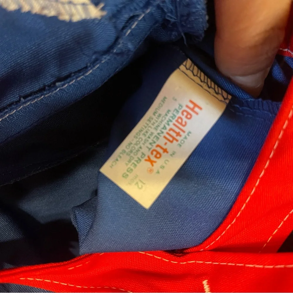 Health-Tex Vintage Red White Blue Patch Detail Jacket & Romper Matching Set